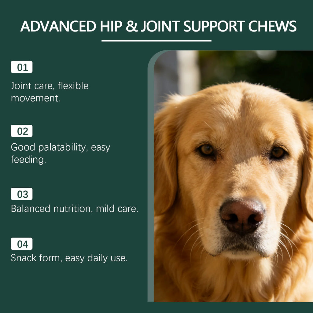 Kriath Dog Joint Chews Hip Joint Health Support Cartilage Reduce Pain Inflammation Improve Mobility Wellness Boost Body Defense
