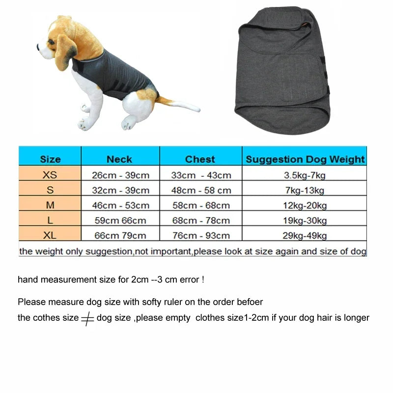 Dog Anxiety Vest, Calming Wrap Dog Stress Relief Jacket ,Anti Anxiety Vest ,Wrap Keep Calm Soft Clothing for Pets Dog Clothes